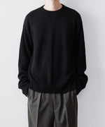 画像をギャラリービューアに読み込む, INTÉRIM - インテリムのWOOL SILK CASHMERE DEAD STOCK YARN DOUBLE RIB CREW SWEATERのBLACK公式通販サイトsession福岡セレクトショップ
