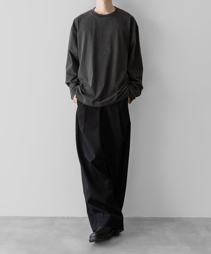 KANEMASA PHIL.-カネマサフィル36G LOW TWIST GARMENT DYE L/S TEEのCHARCOAL PIGMENT公式通販サイトsession福岡セレクトショップ