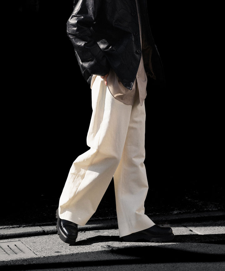 ssstein(シュタイン)のDOUBLE WEAVE COTTON ROUND PANTS - CREAMの公式通販サイトsession福岡セレクトショップ