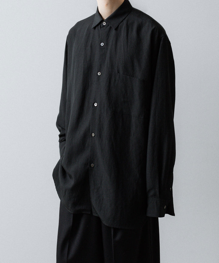 ssstein(シュタイン)のRAYON/LINEN OVERSIZED DOWN PAT SHIRT - BLACKの公式通販サイトsession福岡セレクトショップ