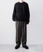 画像をギャラリービューアに読み込む, INTÉRIM - インテリムのWOOL SILK CASHMERE DEAD STOCK YARN DOUBLE RIB CREW SWEATERのBLACK公式通販サイトsession福岡セレクトショップ
