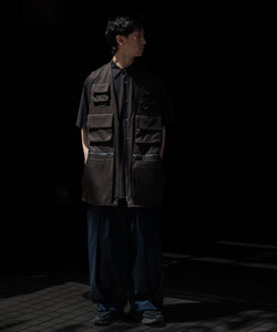 【sage NATION】BOX PLEATS TROUSERS - NAVY