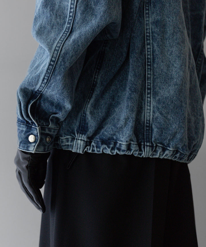 stein(シュタイン)の24SSコレクションCHEMICAL BLEACHED DENIM SHORT ZIP JACKETのINDIGO