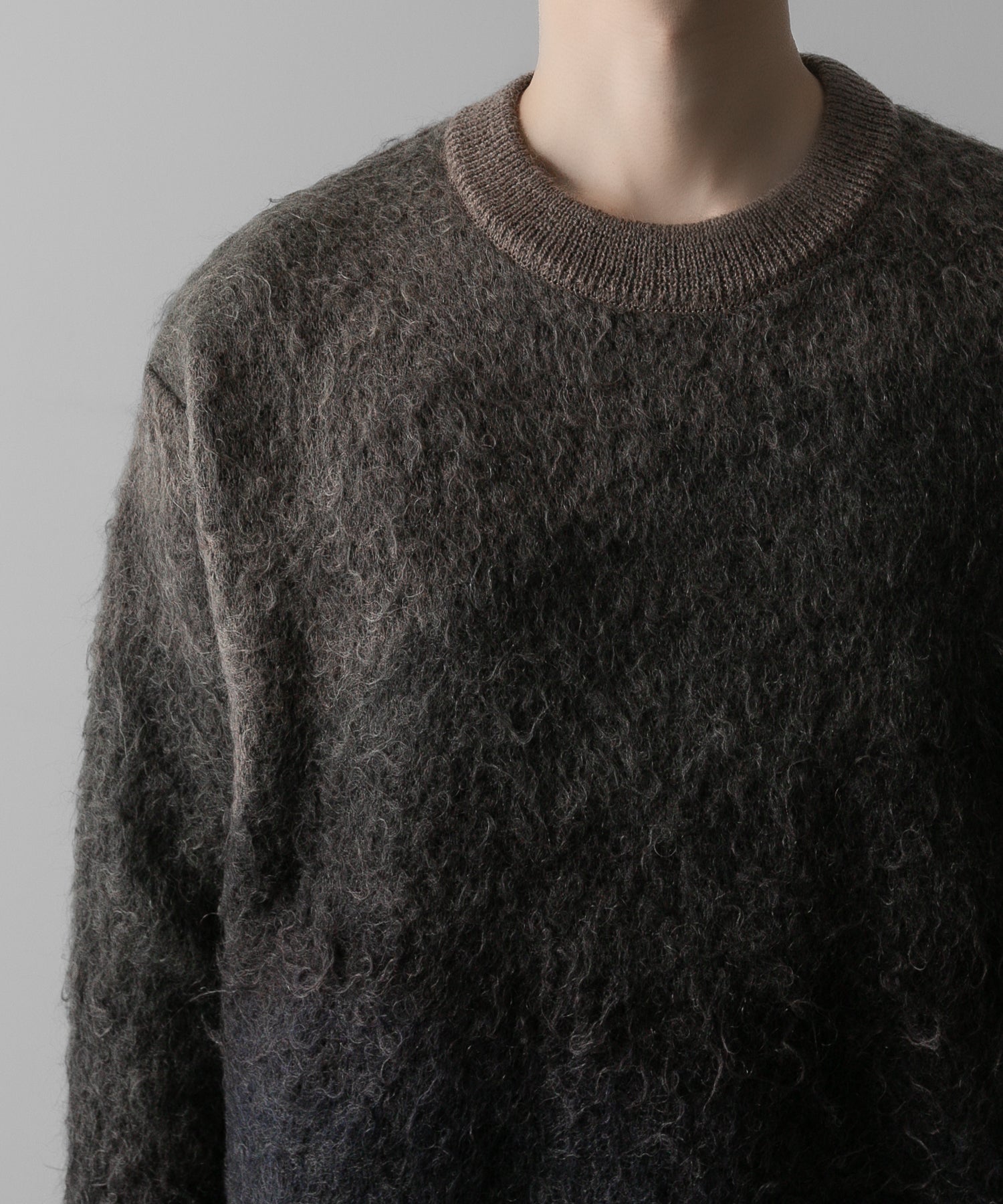 ssstein(シュタイン)の24AWコレクション GRADATION MOHAIR KNIT LS - NAVY KHAKI GRADATION 公式通販サイトsession福岡セレクトショップ