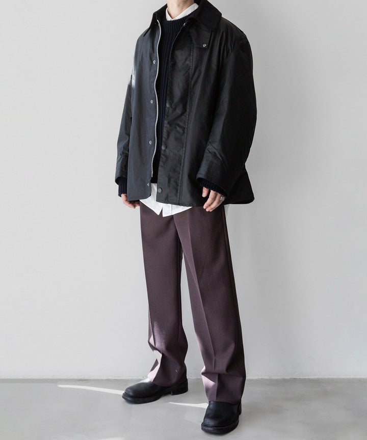 INTÉRIM インテリム 23AW LIMITED FADE BROWN 2-TUCK STRAIGHT SLACKS - WINE BROWN sessionセッション福岡セレクトショップ 公式通販サイト