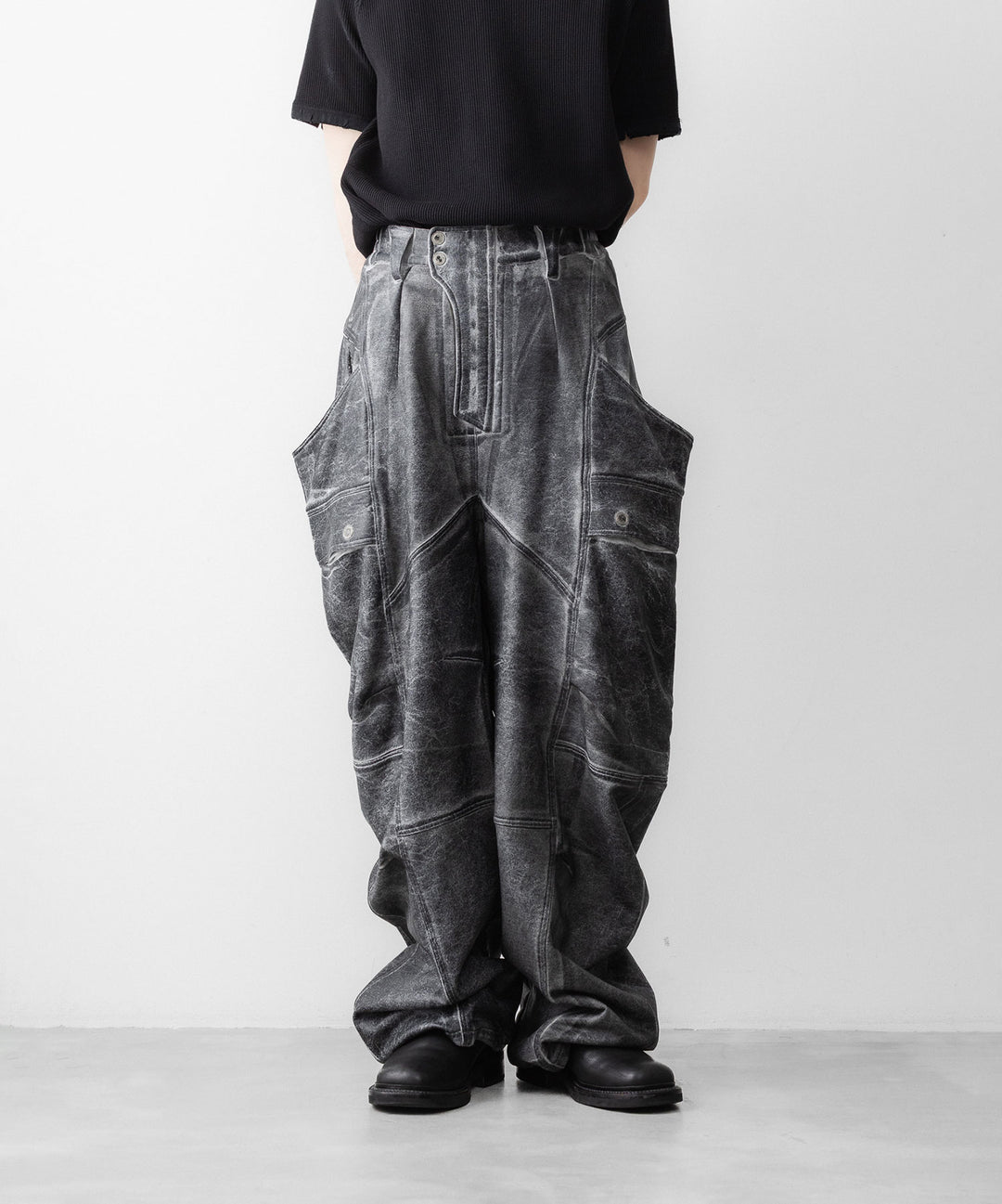 SUBLATIONS サブレーションズのCRACKING COATED BANANA CUTTING PANTSのHEATHER GRAY BASE 公式通販サイトsession福岡セレクトショップ