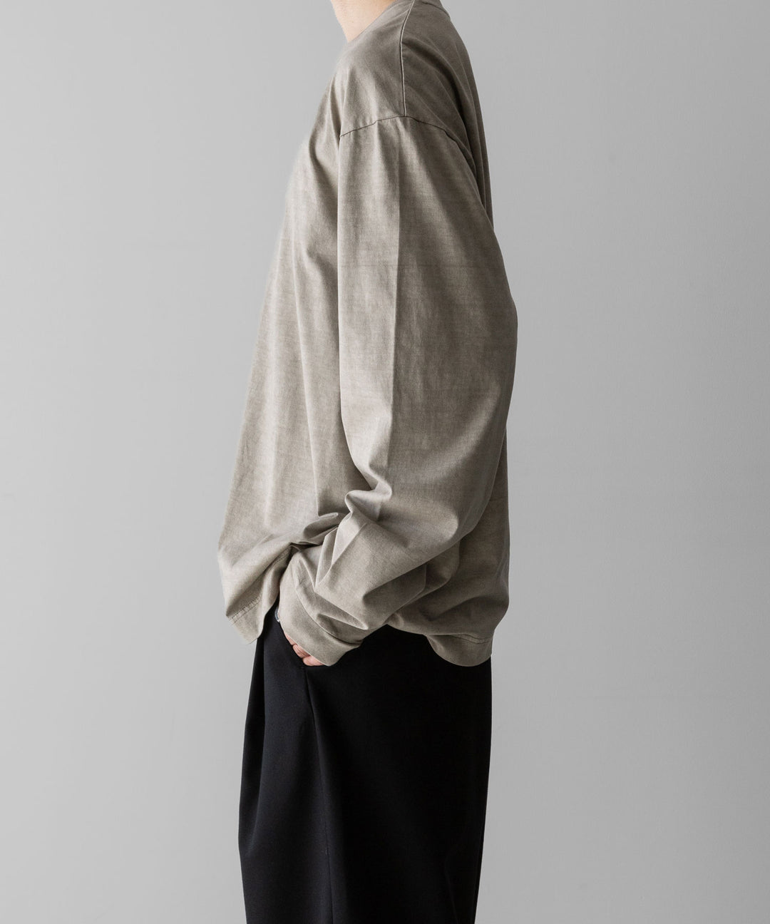 KANEMASA PHIL.-カネマサフィル36G LOW TWIST GARMENT DYE L/S TEEのKHAKI PIGMENT公式通販サイトsession福岡セレクトショップ