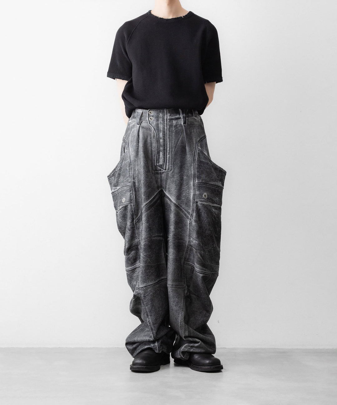 SUBLATIONS サブレーションズのCRACKING COATED BANANA CUTTING PANTSのHEATHER GRAY BASE 公式通販サイトsession福岡セレクトショップ