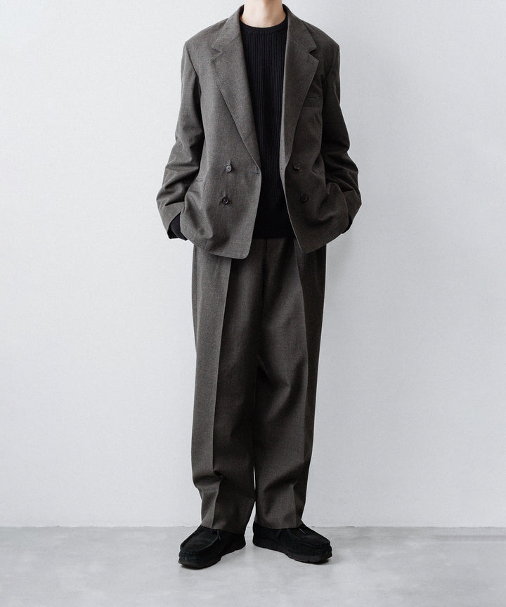 INTÉRIM - インテリムのWOOL SILK CASHMERE DEAD STOCK YARN DOUBLE RIB CREW SWEATERのBLACK公式通販サイトsession福岡セレクトショップ