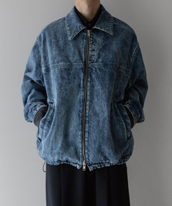 stein(シュタイン)の24SSコレクションCHEMICAL BLEACHED DENIM SHORT ZIP JACKETのINDIGO