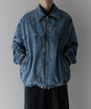 【stein】CHEMICAL BLEACHED DENIM SHORT ZIP JACKET - INDIGO