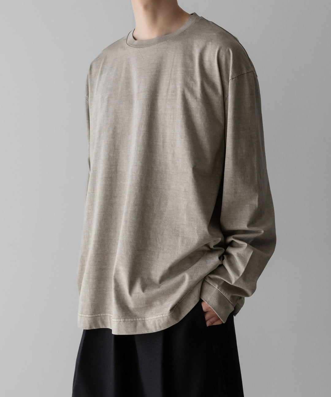 KANEMASA PHIL.-カネマサフィル36G LOW TWIST GARMENT DYE L/S TEEのKHAKI PIGMENT公式通販サイトsession福岡セレクトショップ
