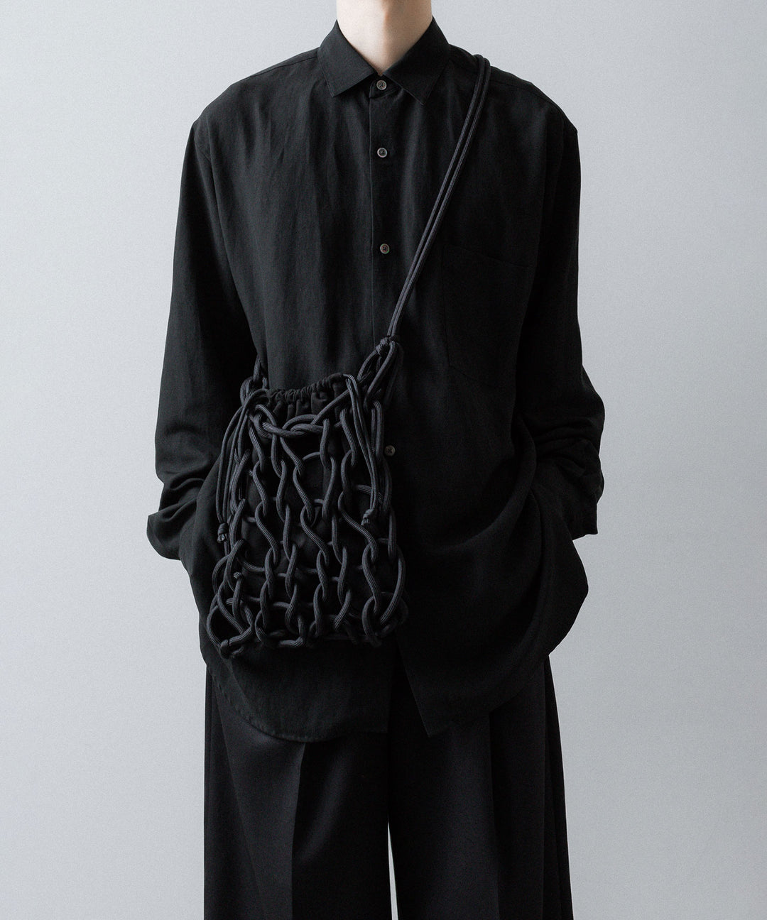 ssstein(シュタイン)のPARA CORD HAND KNIT BAG - BLACKの公式通販サイトsession福岡セレクトショップ