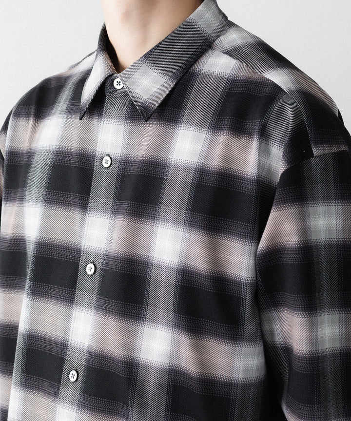 KANEMASA PHIL. カネマサフィルの28G OMBRE CHECK BALISE SHIRT - BLACK WHITEの公式通販サイトsession福岡セレクトショップ
