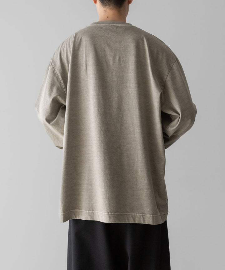 KANEMASA PHIL.-カネマサフィル36G LOW TWIST GARMENT DYE L/S TEEのKHAKI PIGMENT公式通販サイトsession福岡セレクトショップ