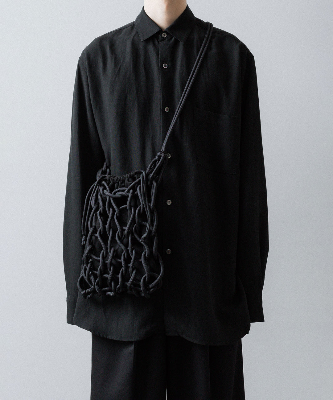 ssstein(シュタイン)のPARA CORD HAND KNIT BAG - BLACKの公式通販サイトsession福岡セレクトショップ