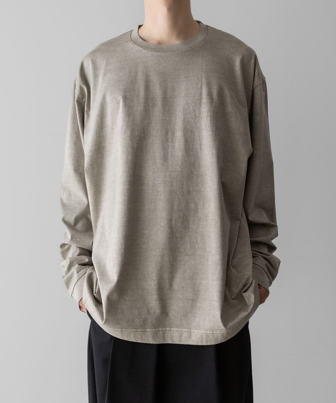 KANEMASA PHIL.-カネマサフィル36G LOW TWIST GARMENT DYE L/S TEEのKHAKI PIGMENT公式通販サイトsession福岡セレクトショップ