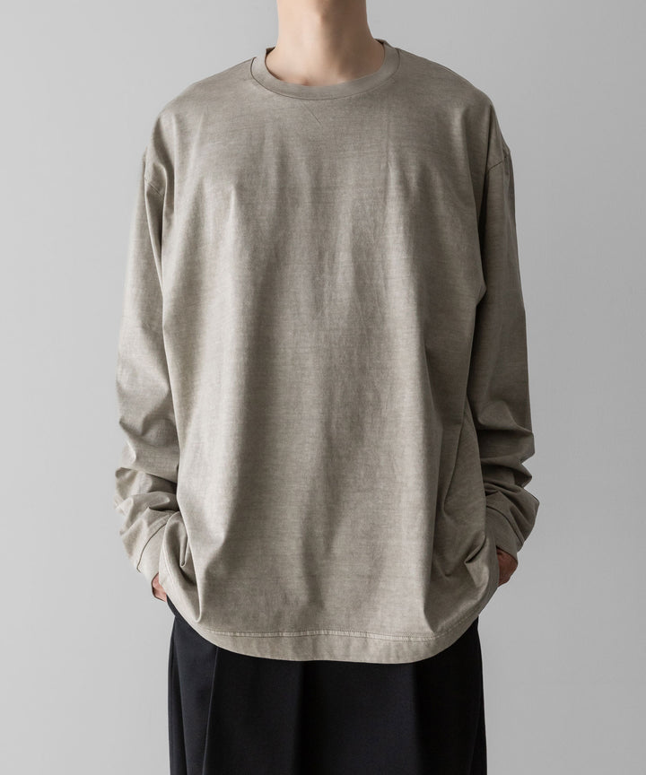 KANEMASA PHIL.-カネマサフィル36G LOW TWIST GARMENT DYE L/S TEEのKHAKI PIGMENT公式通販サイトsession福岡セレクトショップ