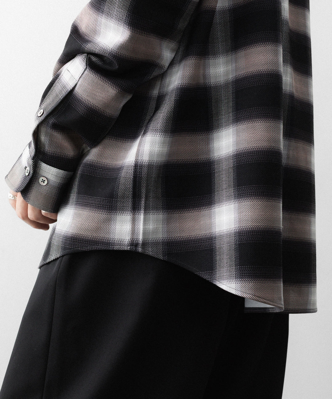 KANEMASA PHIL. カネマサフィルの28G OMBRE CHECK BALISE SHIRT - BLACK WHITEの公式通販サイトsession福岡セレクトショップ