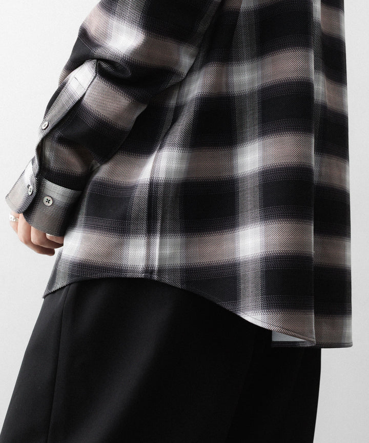 KANEMASA PHIL. カネマサフィルの28G OMBRE CHECK BALISE SHIRT - BLACK WHITEの公式通販サイトsession福岡セレクトショップ