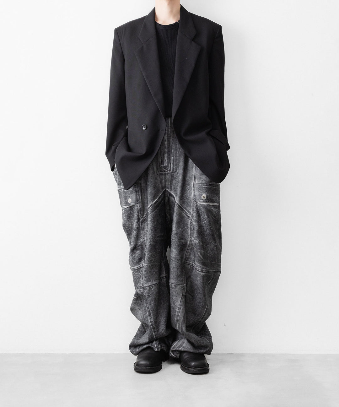 SUBLATIONS サブレーションズのCRACKING COATED BANANA CUTTING PANTSのHEATHER GRAY BASE 公式通販サイトsession福岡セレクトショップ
