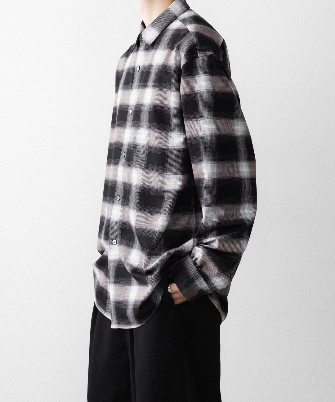 KANEMASA PHIL. カネマサフィルの28G OMBRE CHECK BALISE SHIRT - BLACK WHITEの公式通販サイトsession福岡セレクトショップ