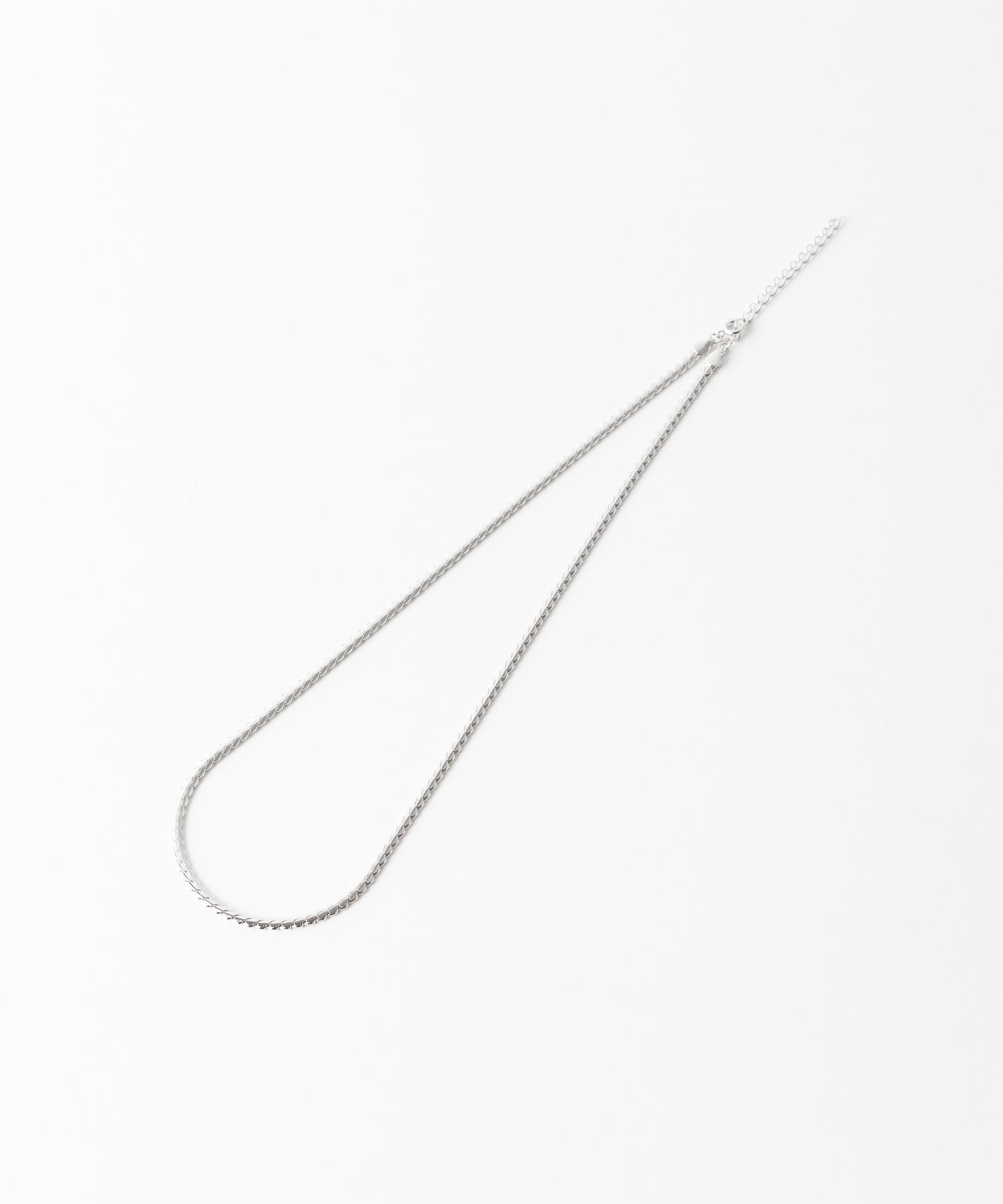 【THE OBJECT】PAR NARROW SNAKE NECKLACE - SILVER