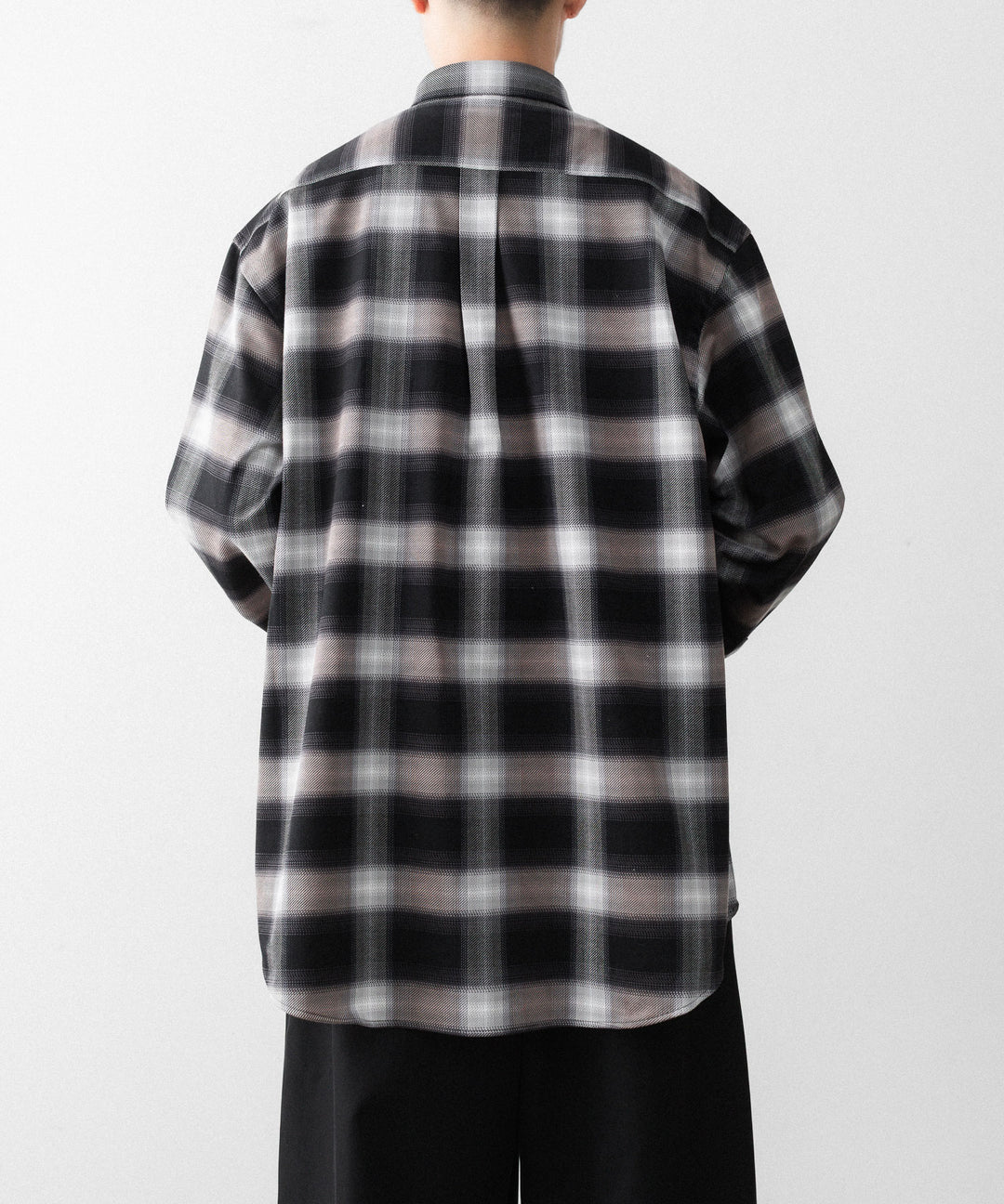 KANEMASA PHIL. カネマサフィルの28G OMBRE CHECK BALISE SHIRT - BLACK WHITEの公式通販サイトsession福岡セレクトショップ