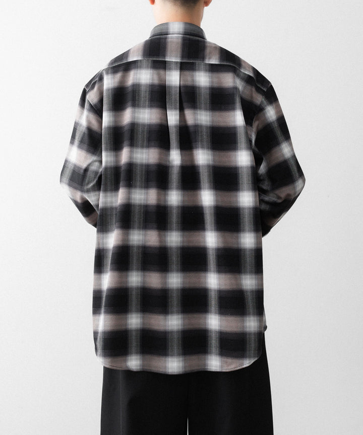 KANEMASA PHIL. カネマサフィルの28G OMBRE CHECK BALISE SHIRT - BLACK WHITEの公式通販サイトsession福岡セレクトショップ