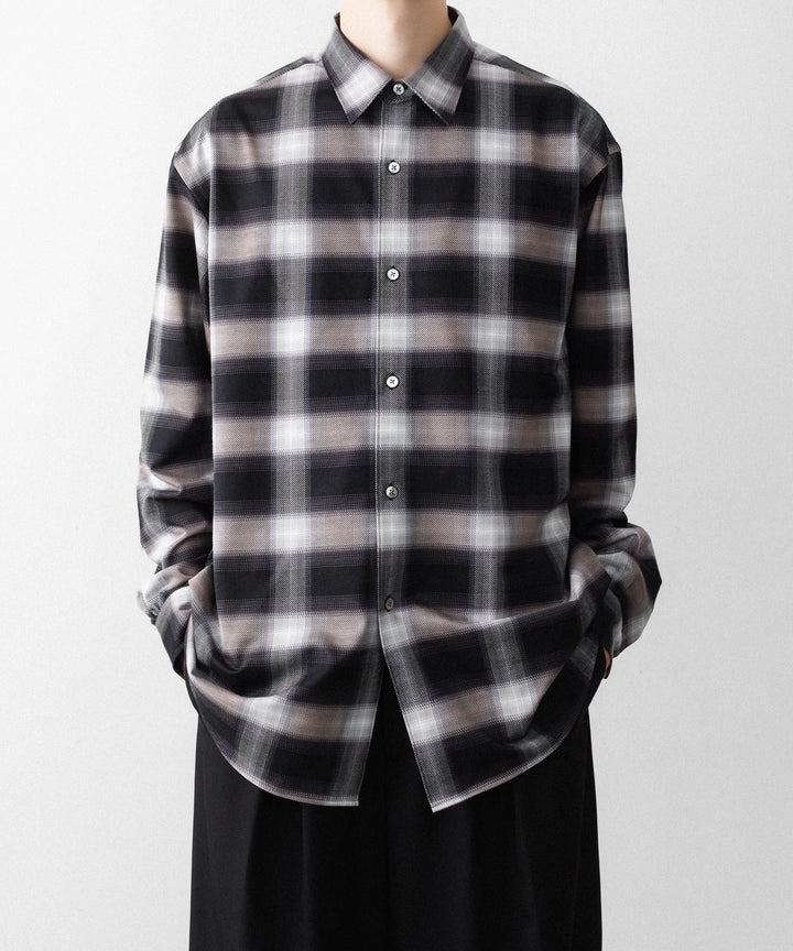 KANEMASA PHIL. カネマサフィルの28G OMBRE CHECK BALISE SHIRT - BLACK WHITEの公式通販サイトsession福岡セレクトショップ