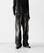 画像をギャラリービューアに読み込む, SUBLATIONS サブレーションズの2TUCK WIDE DENIM PANTS &quot;ENTASIS MK-Ⅱ&quot;のUSED BLACK 公式通販サイトsession福岡セレクトショップ
