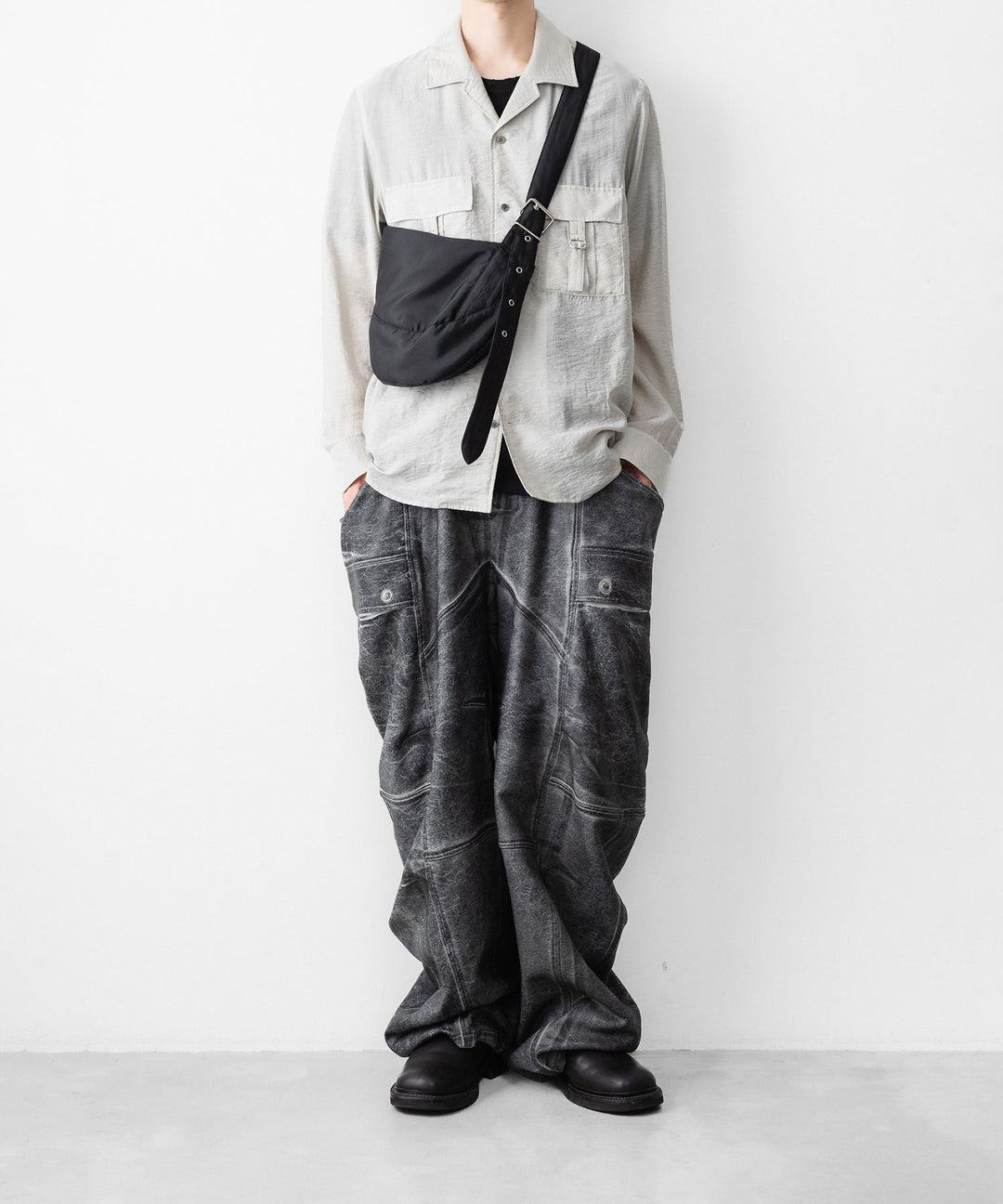 SUBLATIONS サブレーションズのCRACKING COATED BANANA CUTTING PANTSのHEATHER GRAY BASE 公式通販サイトsession福岡セレクトショップ
