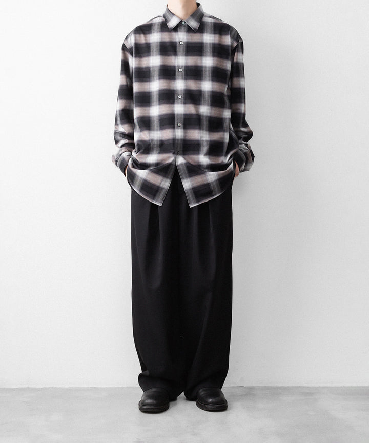 KANEMASA PHIL. カネマサフィルの28G OMBRE CHECK BALISE SHIRT - BLACK WHITEの公式通販サイトsession福岡セレクトショップ