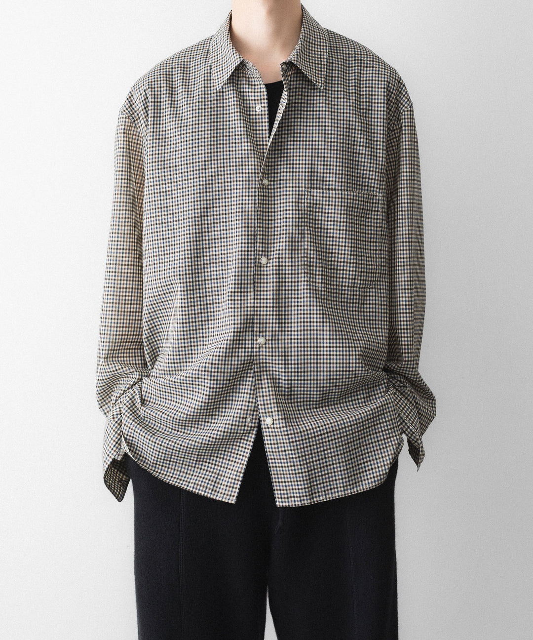 phebus- フィーバスのWOOL POLY TROPICAL SHIRTのMULTI GINGHAM公式通販サイトsession福岡セレクトショップ