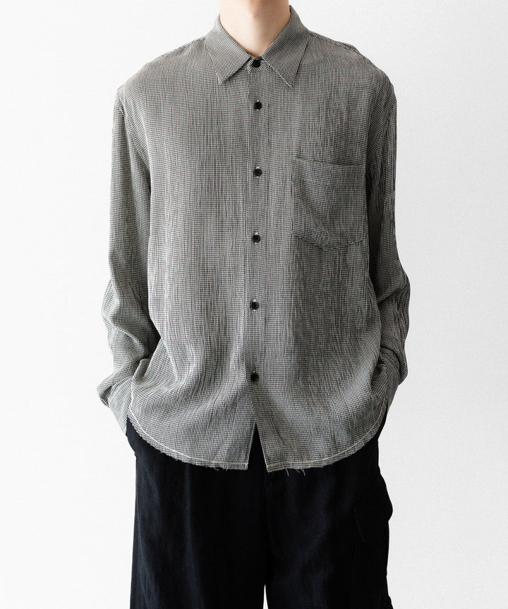 【CODA】CHECKED RAW EDGES JAZZ SHIRT - CHECK