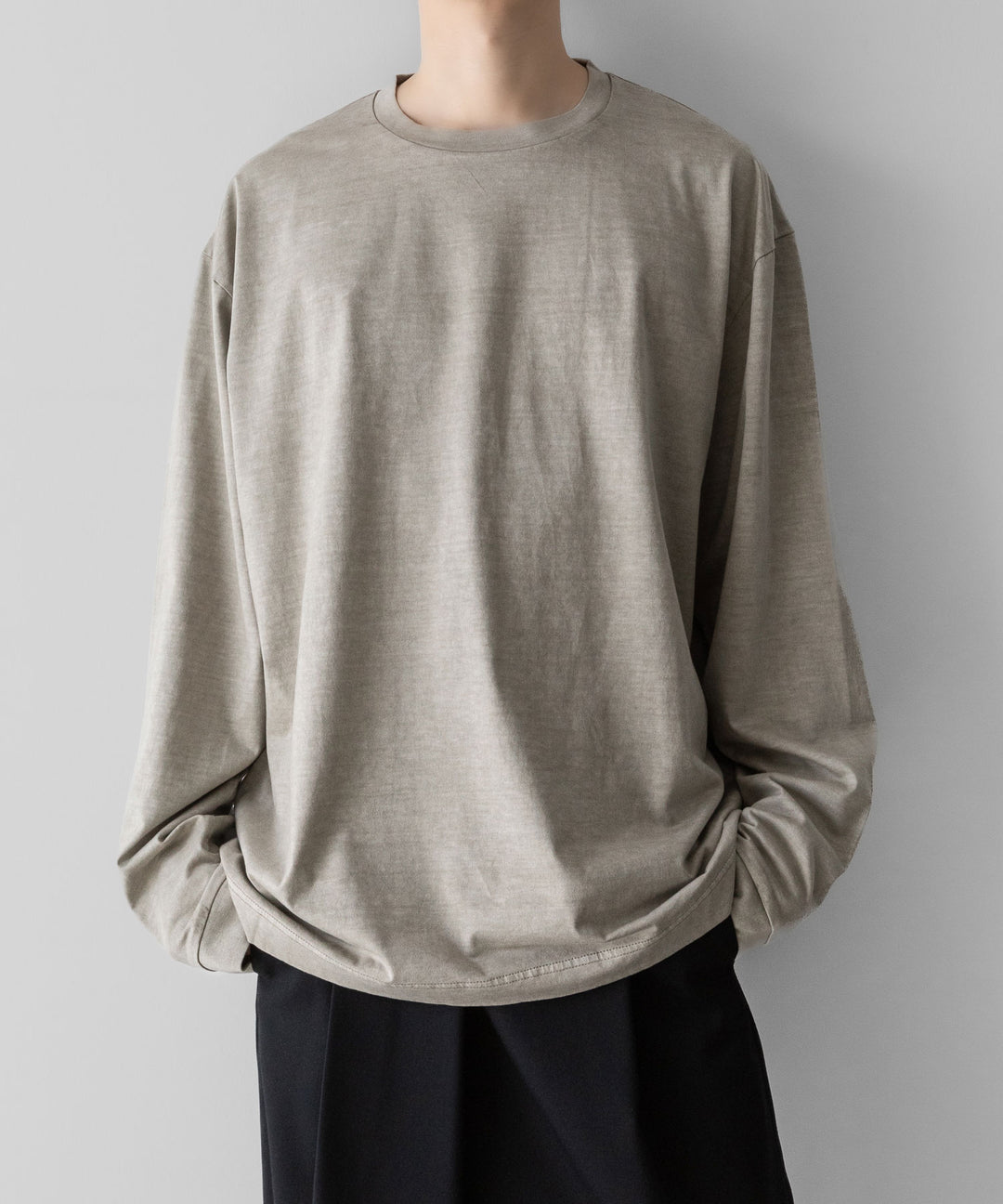 KANEMASA PHIL.-カネマサフィル36G LOW TWIST GARMENT DYE L/S TEEのKHAKI PIGMENT公式通販サイトsession福岡セレクトショップ