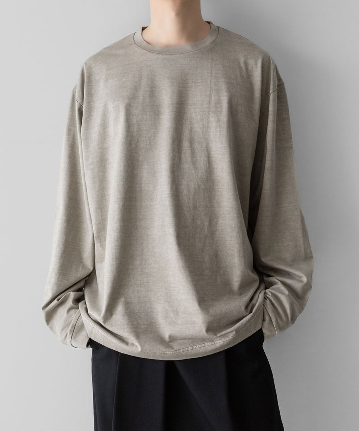 KANEMASA PHIL.-カネマサフィル36G LOW TWIST GARMENT DYE L/S TEEのKHAKI PIGMENT公式通販サイトsession福岡セレクトショップ