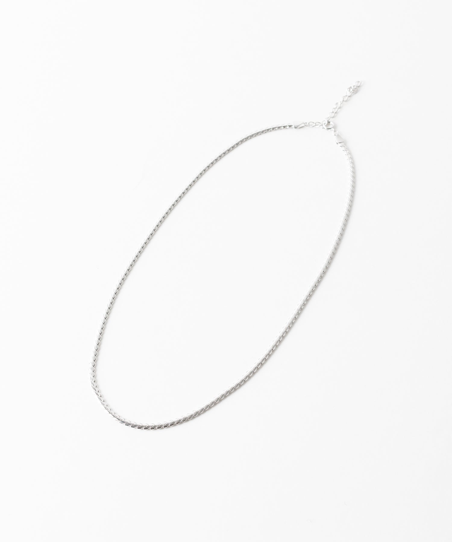 【THE OBJECT】PAR NARROW SNAKE NECKLACE - SILVER