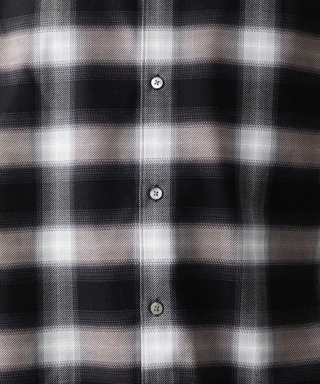 KANEMASA PHIL. カネマサフィルの28G OMBRE CHECK BALISE SHIRT - BLACK WHITEの公式通販サイトsession福岡セレクトショップ
