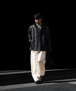 画像をギャラリービューアに読み込む, ANTHEM A アンセムエーのCOW LEATHER UNEVEN JACKETのBLACK 公式通販サイトsession福岡セレクトショップ
