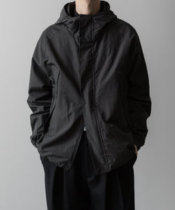 ssstein(シュタイン)の24AWコレクション NYLON TWILL HOODED ZIP UP JACKET - CHARCOAL 公式通販サイトsession福岡セレクトショップ