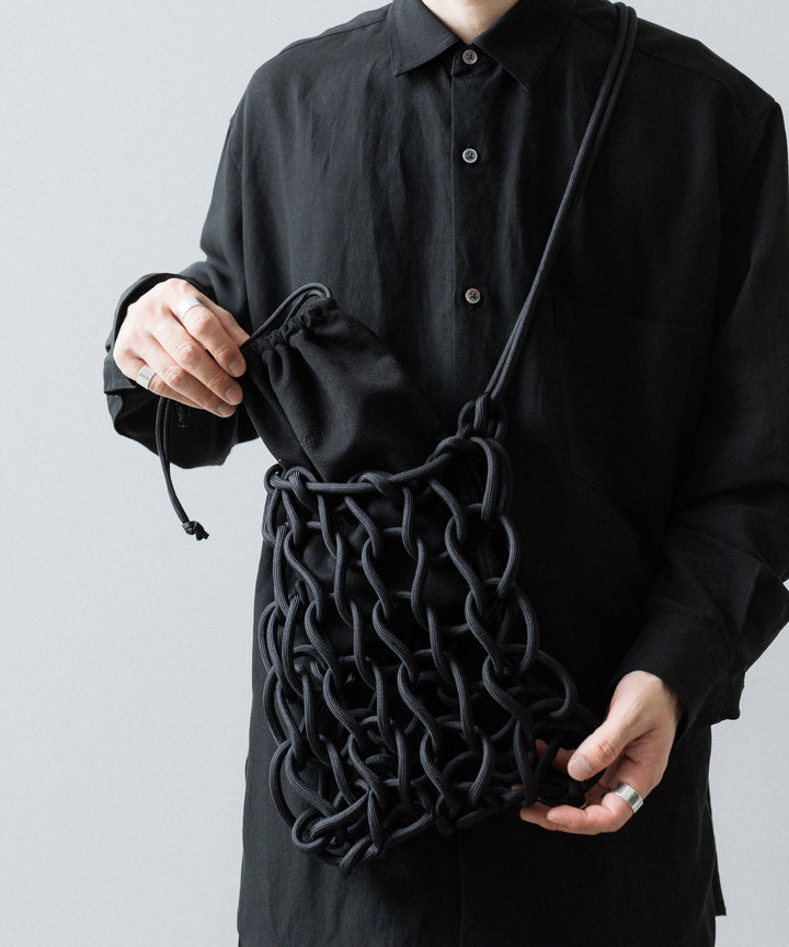 ssstein(シュタイン)のPARA CORD HAND KNIT BAG - BLACKの公式通販サイトsession福岡セレクトショップ