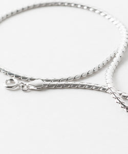 【THE OBJECT】PAR NARROW SNAKE NECKLACE - SILVER