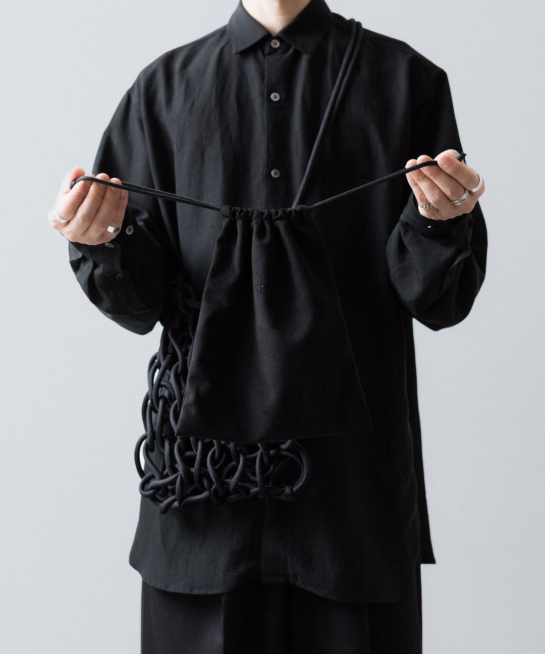 ssstein(シュタイン)のPARA CORD HAND KNIT BAG - BLACKの公式通販サイトsession福岡セレクトショップ