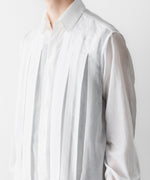 画像をギャラリービューアに読み込む, 【SUBLATIONS】SHEER TUCK DRESS SHIRT  - WHITE
