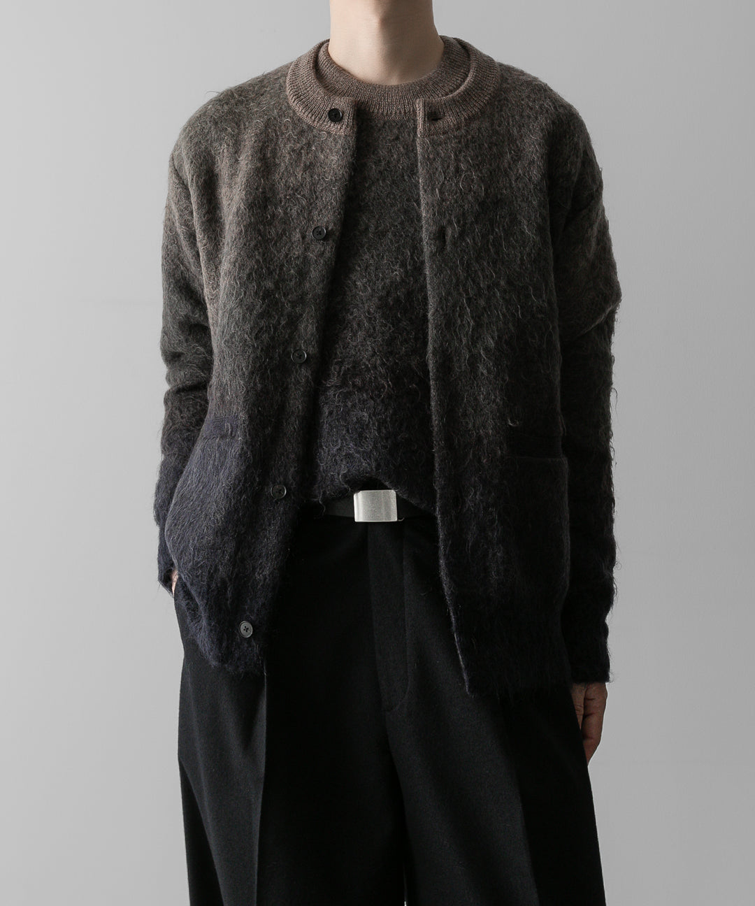 ssstein(シュタイン)の24AWコレクション GRADATION MOHAIR KNIT CARDIGAN - NAVY KHAKI GRADATION 公式通販サイトsession福岡セレクトショップ