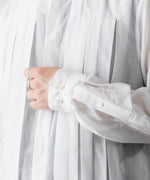 画像をギャラリービューアに読み込む, 【SUBLATIONS】SHEER TUCK DRESS SHIRT  - WHITE

