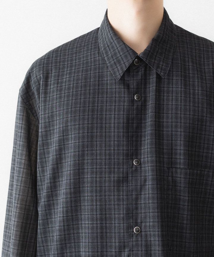 phebus- フィーバスのWOOL POLY TROPICAL SHIRTのDARK CHECK公式通販サイトsession福岡セレクトショップ