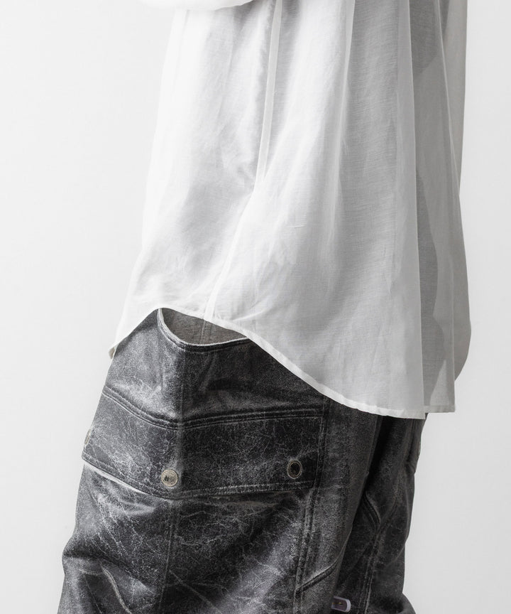 【SUBLATIONS】SHEER TUCK DRESS SHIRT  - WHITE