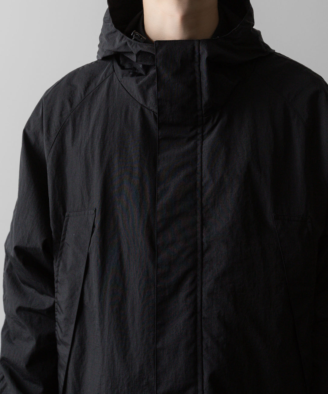 ssstein(シュタイン)の24AWコレクション NYLON TWILL HOODED ZIP UP JACKET - BLACK 公式通販サイトsession福岡セレクトショップ